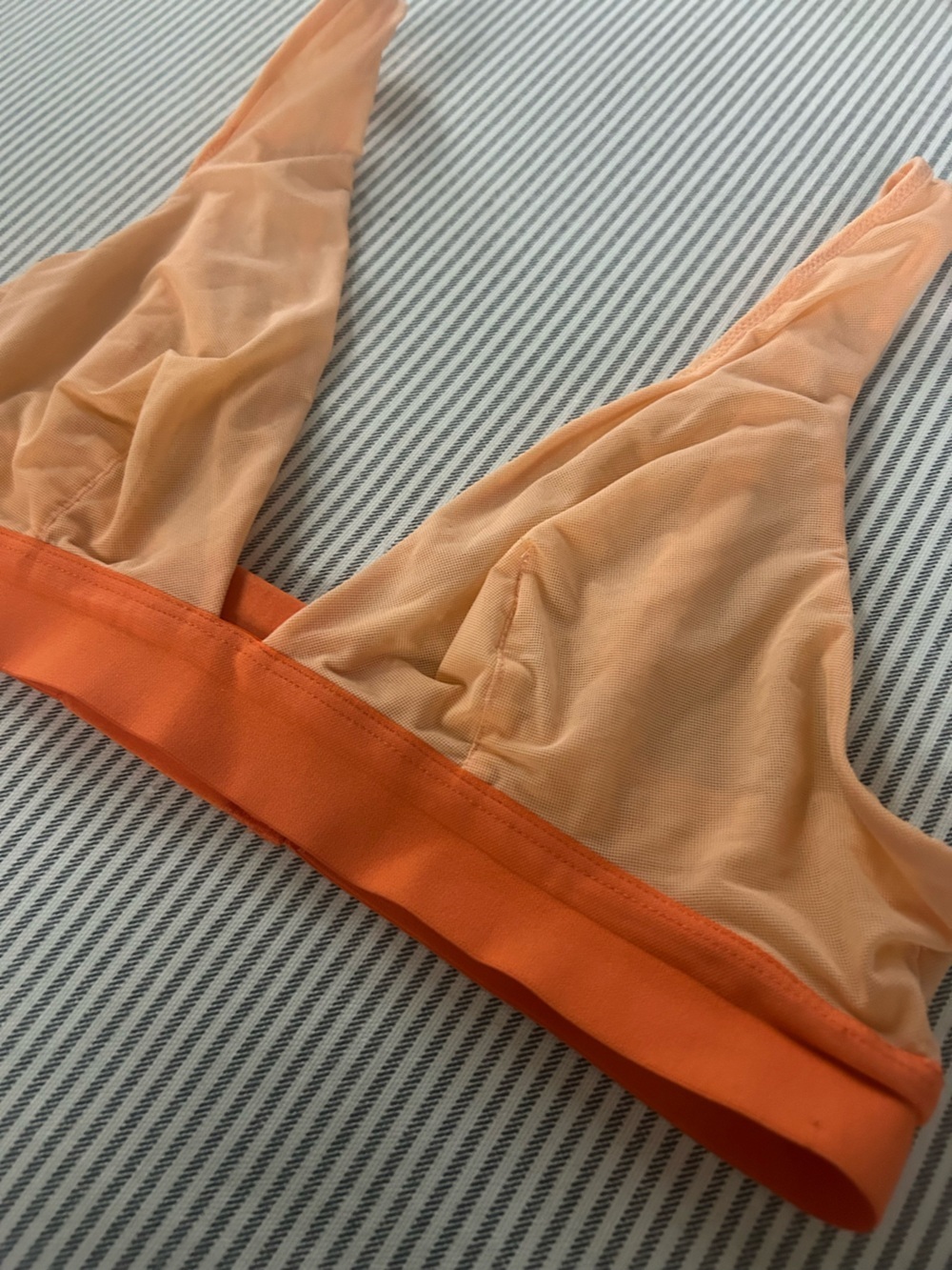Aerie smoothez mesh plunge bralette size M orange - Picture 4 of 7
